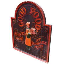 Retro Coffee Station Wooden Plaque - 'Good Food'