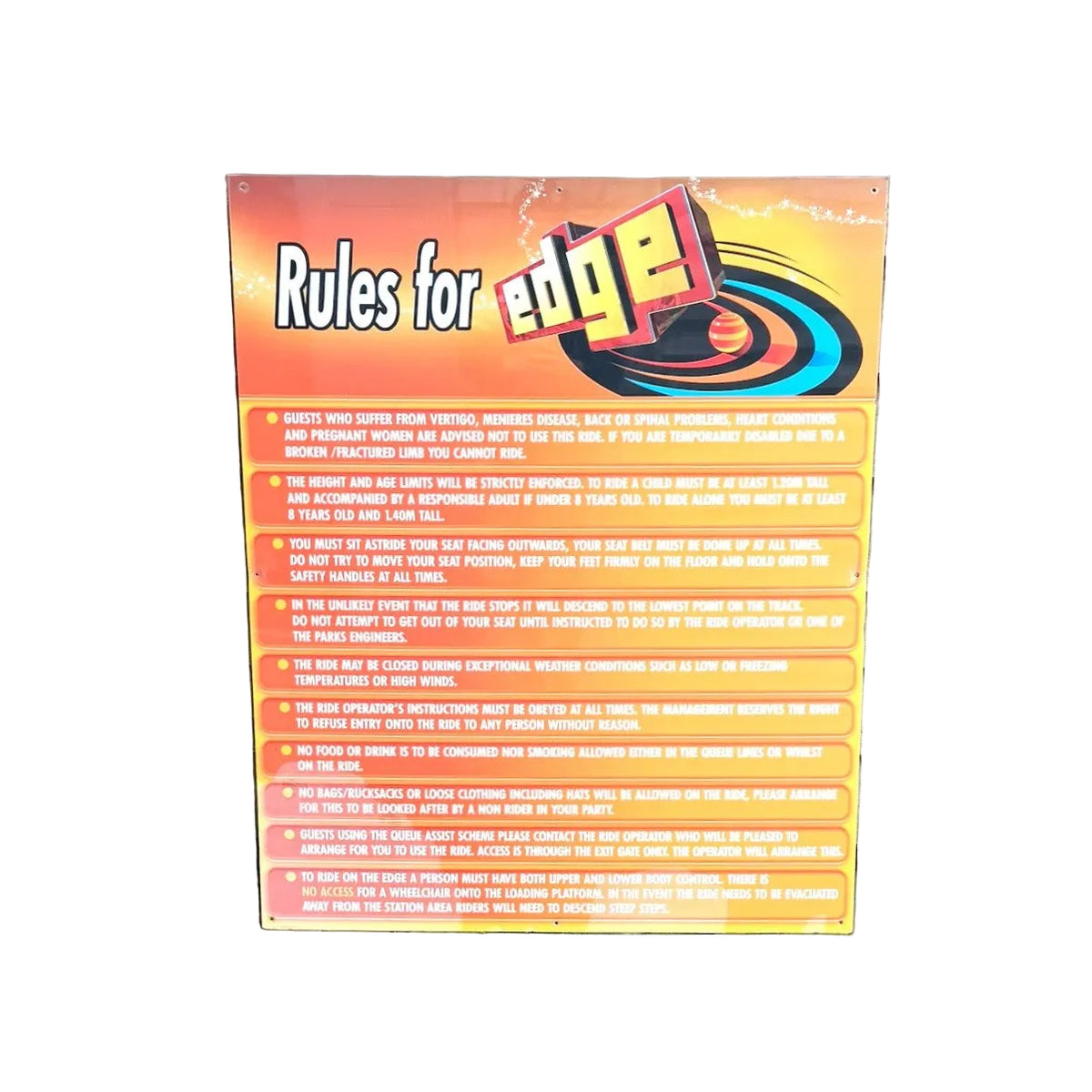 Edge Rule Board – Paultons Park